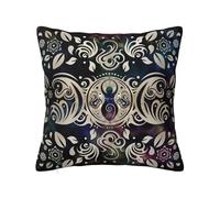 Diosa De La Triple Luna Wiccan Fundas para Almohadones Lujo Fundas Cojines con Cremallera Oculta Funda De Almohada para Jardin Oficina Cama 45X45Cm