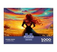 Diosa del Atardecer Puzzle 1000 Piezas, Moderno DIY,Entretenimiento Creativo Clásicos para Adultos Y Niños A Partir De 12 Años Rompecabezas Familiar - Obra De Arte 70x50cm/1000pcs