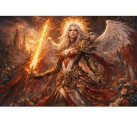 Diosa del Fuego Puzzle De Madera 500 Piezas Adultos Y Niños,Reto,Rompecabezas,14 Años+ Ángel,Deco Pared,Regalo Ideal,Madera,Anti-estrés,Relax,Desafío,Educativo (52x38cm)
