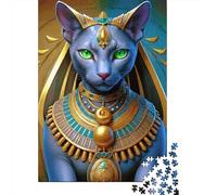 Diosa del Gato Egipcio Puzzle De 1000 Trozos Papel Grueso Apasionados De Los Noche De Juegos En Familia Ocio En Casa Actividad Vinculación 52x38cm/1000pcs