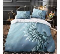 Diosa del hielo Funda de Edredón 3 Piezas Microfibra Suave Impresión 3D Cierre de Cremallera Oculta con Fundas de Almohada Lavables Estatua mítica Funda Edredon for familia Double（200x200cm）