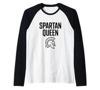 Diosa guerrera Feroz Reina espartana Camiseta Manga Raglan