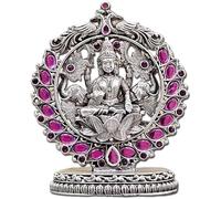 Diosa Laxmi ídolo en plata pura 925/Diosa Lakshmi estatua en plata hindú religión dios escultura de 2.75 pulgadas (60 GMS)