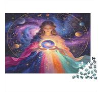Diosa Mística del Universo Puzzle de 1000 Piezas Puzzle para Adultos Arte Cósmico Colorido Juego Papel Relajación Regalo Decoración 38x26cm/1000pcs