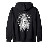 Diosa mística Meditación Espiritual Mujer Celestial Sudadera con Capucha