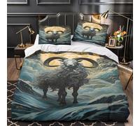 Diosa mítica Funda de Edredón Estampado 3D Juego de 3 Piezas Microfibra de poliéster Cremallera Oculta incluye Fundas de Almohada Antialérgica fantasía Funda Edredon for niña Double（200x200cm）