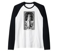 Diosa Nórdica Hel Diosa Vikinga Celta Tarot Tarjeta Camiseta Manga Raglan
