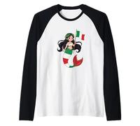 Diosa Romana de Sirena Italiana, Recuerdo de Bandera de Italia Camiseta Manga Raglan
