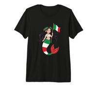 Diosa Romana de Sirena Italiana, Recuerdo de Bandera de Italia Camiseta Premium