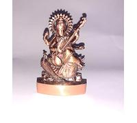 Diosa Saraswati ídolo pequeño en latón para decoración del hogar Puja