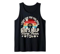 Dioses Ayuda Jesús Retro Christian Camiseta sin Mangas