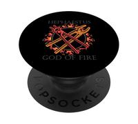 Dioses del Olimpo o Hefesto Dios del Fuego o Dios Griego Antiguo PopSockets PopGrip Adhesivo