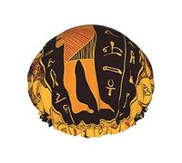 Dioses egipcios Gorro de ducha impermeable, Gorro de baño elástico Gorro de protección del medio ambiente Gorros de baño para el cabello, Capas impermeables dobles Gorro de ducha de baño