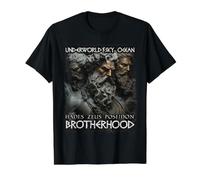 Dioses griegos Zeus Poseidón Hades Mitología Griega Camiseta gráfica económica, Hombre, Negro, M