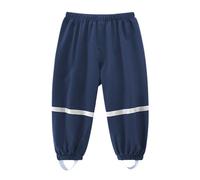 Dioshark Pantalones de Lluvia Niño Pantalón Agua Impermeable con Reflectantes Finos Pantalones de Barro Ligeros Azul Marino Senderismo Viaje Montaña Holgado Sobrepantalón Nieve para Niños 3-4 Años