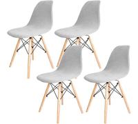 Dioxide 4er Set Fundas para Sillas de Comedor Funda de Silla Nordica Elásticas Cubiertas Fundas para Silla Escandinavas Sin Brazo Ajustables Lavables Protectoras de Sillas Stuhlhussen