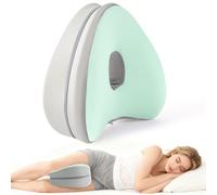 Dioxide Almohada Ortopédica para Pierna y Rodilla, Espuma con Memoria, Alivia el Dolor de Espalda, Cadera y Articulaciones, Soporte para el Tobillo y la Rodilla (Verde Menta)