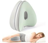 Dioxide Almohada Ortopédica para Pierna y Rodilla, Espuma con Memoria, Alivia el Dolor de Espalda, Cadera y Articulaciones, Soporte para el Tobillo y la Rodilla (Verde Gris)