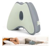 Dioxide Almohada Piernas Dormir, Espuma con Memoria Cojin Rodillas para Dormir Viscoelástica, Almohadas Ortopédicas para Las Rodillas Ergonómico Alivio del Dolor Cadera para Tobillo (Verde Gris)