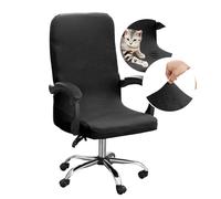 Dioxide Funda para Silla de Oficina, Fundas Silla Oficina Desmontable Elástica Cremallera Lavable Universal para Sillas de Computadora, Sillas de Escritorio (Sin Silla) (Granos de Elote Negro M)