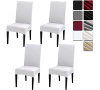 Dioxide Fundas para Sillas Pack de 4 Fundas Sillas Comedor, Fundas Elásticas Chair Covers Lavables Desmontables Cubiertas para Sillas Muy Fácil de Limpiar Duradera