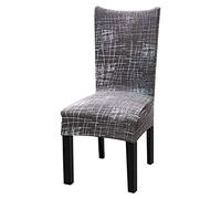 Dioxide Fundas para Sillas Pack de 4 Fundas Sillas Comedor, Fundas Elásticas Chair Covers Lavables Desmontables Cubiertas para Sillas Muy Fácil de Limpiar Duradera - Jaspeado