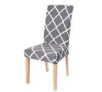 Dioxide Fundas para Sillas Pack de 6 Fundas Sillas Comedor, Fundas Elásticas Chair Covers Lavables Desmontables Cubiertas para Sillas Muy Fácil de Limpiar Duradera - Estilo Nórdico