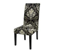 Dioxide Fundas para Sillas Pack de 6 Fundas Sillas Comedor, Fundas Elásticas Chair Covers Lavables Desmontables Cubiertas para Sillas Muy Fácil de Limpiar Duradera - Barroco