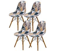 Dioxide Fundas Sillas de Comedor con Estampado Moderno, Funda Sillas Comedor Alta Elasticidad, Funda de Silla Estampada Protectora Sillas,Fundas Sillas Ajustables para Fiesta Comedor(Rompecabezas)