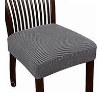 Dioxide Pack de 4 Funda para Silla, Fundas Elásticas, Fundas de Asiento para Silla, Diseño Jacquard Cubiertas de la Sillas, Extraíbles y Lavables-Decor Restaurante (Paquete de 4,Gris)