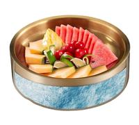 Dip Chiller Bowl - Chilled Serving Trays, Ice Chilled Serving Tray, Stainless Steel Ice Cold Tray, Outdoor Servings Dishes Ices Bowls For Salad, Salsa, Food, Party Trays For Beverages, Bar, Salsa