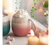 Dip Glazed Ombre Taza Rosa