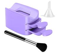 Dip Powder Nail Tablett Set | ABS Tragbar Doppelschichtig Mit Trichter & Pinsel | Strassfänger, Pulver-Recycling-Box | Für , Einsteiger Set