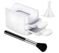 Dip Powder Nail Tablett Set | ABS Tragbar Doppelschichtig Mit Trichter & Pinsel | Strassfänger, Pulver-Recycling-Box | Für , Einsteiger Set
