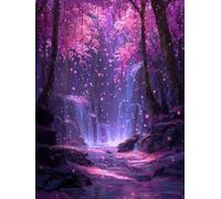 Dipingere con i Numeri Adulti Kit Fai-da-Te Acrilico Cascata sogno Pennelli Pittura su Tela 50x60cm Senza Cornice Facile per Bambini Principianti Decorazione Murale Ufficio Casa Regalo Creativo G-742
