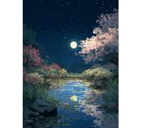 Dipingere con i Numeri Adulti Kit Fai-da-Te Acrilico Cielo Notturno Fiori Pennelli Pittura su Tela 30x40cm Senza Cornice Facile Bambini Principianti Decorazione Murale Ufficio Casa Creativo G-962