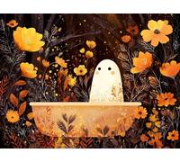 Dipingere con i Numeri Adulti Kit Fai-da-Te Acrilico fantasma carino Pennelli Pittura su Tela 50x60cm Senza Cornice Facile per Bambini Principianti Decorazione Murale Ufficio Casa Regalo Creativo G979