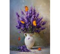 Dipingere con i Numeri Adulti Kit Fai-da-Te Acrilico farfalla lavanda Pennelli Pittura su Tela 30x40cm Senza Cornice Facile Bambini Principianti Decorazione Murale Ufficio Casa Regalo Creativo G-953