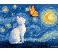 Dipingere con i Numeri Adulti Kit Fai-da-Te Acrilico farfalla stellare Pennelli Pittura su Tela 20x30cm Senza Cornice Facile Bambini Principianti Decorazione Murale Ufficio Casa Regalo Creativo G-924