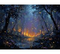 Dipingere con i Numeri Adulti Kit Fai-da-Te Acrilico foresta sogno Pennelli Pittura su Tela 20x30cm Senza Cornice Facile per Bambini Principianti Decorazione Murale Ufficio Casa Regalo Creativo G-841