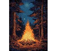 Dipingere con i Numeri Adulti Kit Fai-da-Te Acrilico Il fuoco stellare Pennelli Pittura su Tela 70x90cm Senza Cornice Facile Bambini Principianti Decorazione Murale Ufficio Casa Regalo Creativo G-925