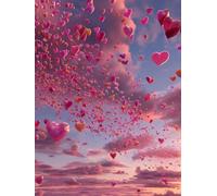 Dipingere con i Numeri Adulti Kit Fai-da-Te Acrilico nuvole rosa Pennelli Pittura su Tela 40x50cm Senza Cornice Facile per Bambini Principianti Decorazione Murale Ufficio Casa Regalo Creativo G-987