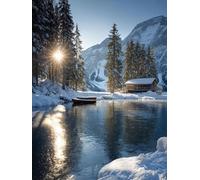 Dipingere con i Numeri Adulti Kit Fai-da-Te Acrilico paesaggio alba Pennelli Pittura su Tela 60x80cm Senza Cornice Facile per Bambini Principianti Decorazione Murale Ufficio Casa Regalo Creativo G-776