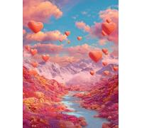 Dipingere con i Numeri Adulti Kit Fai-da-Te Acrilico palloncino sogno Pennelli Pittura su Tela 50x70cm Senza Cornice Facile Bambini Principianti Decorazione Murale Ufficio Casa Regalo Creativo G-765