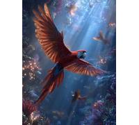 Dipingere con i Numeri Adulti Kit Fai-da-Te Acrilico Pappagallo astratto Pennelli Pittura su Tela 50x60cm Senza Cornice Facile Bambini Principianti Decorazione Murale Ufficio Casa Regalo Creativo G971