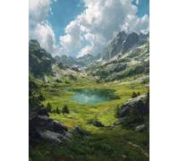 Dipingere con i Numeri Adulti Kit Fai-da-Te Acrilico Valle del Cielo Pennelli Pittura su Tela 40x60cm Senza Cornice Facile per Bambini Principianti Decorazione Murale Ufficio Casa Regalo Creativo G864