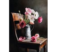 Dipingere con i Numeri Adulti Kit Fai-da-Te Acrilico Yu Beautiful Fiori Pennelli Pittura su Tela 60x80cm Senza Cornice Facile Bambini Principianti Decorazione Murale Ufficio Casa Regalo Creativo G-983