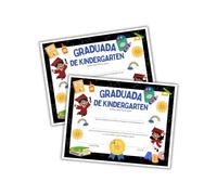 Diploma español de Kinder Graduación Certificado 30pk 8.5x11 pulgadas Premio de Fin de Año de Curso Educación Primaria Rollo de Honor