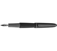 DIPLOMAT - Aero - Pluma Estilográfica de Acero - Negro - Resistente y Elegante - Garantía de 5 años
