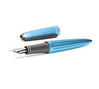 DIPLOMAT - Aero - Pluma Estilográfica de Acero - Punta Media - Turquesa - Resistente y elegante - Garantía de 5 años